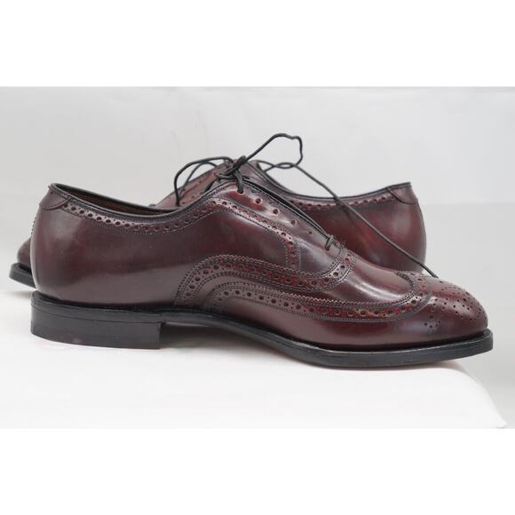 Johnston & Murphy Aristocraft Burgundy Oxford Wing Tip Shoe Mens Sz 8C